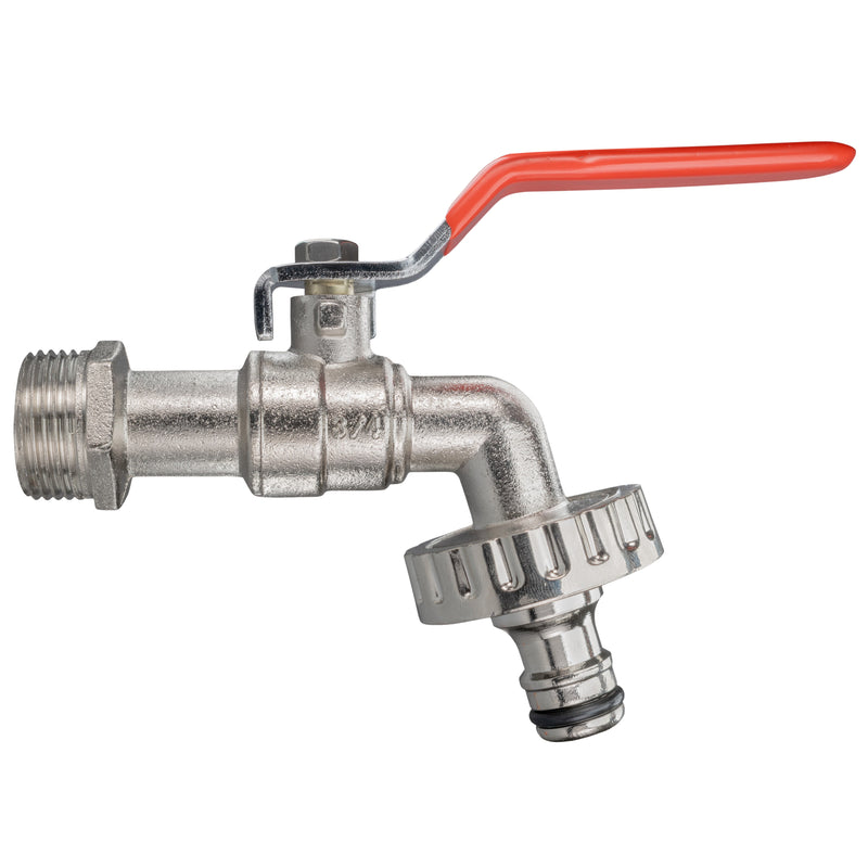 Wall Flange Kit 25mm MDPE + Quick Connect Lever Tap