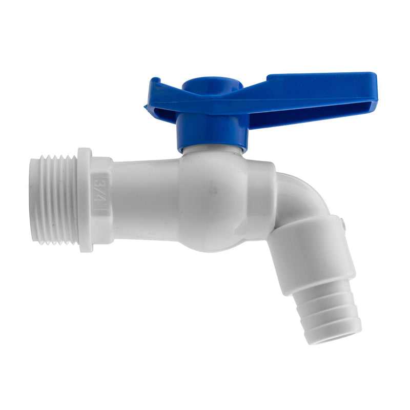 Wall Flange Kit 32mm MDPE + White PVC Tap