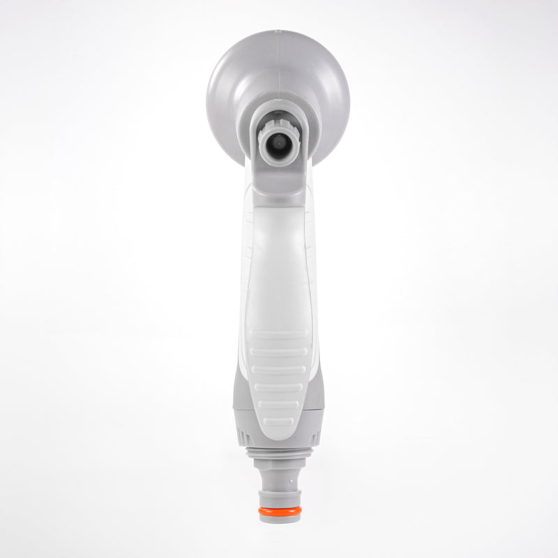 Hose Gun Water Sprayer Multi Pattern Adjustable, Gray/White