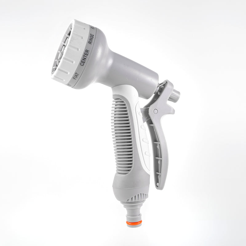 Hose Gun Water Sprayer Multi Pattern Adjustable, Gray/White
