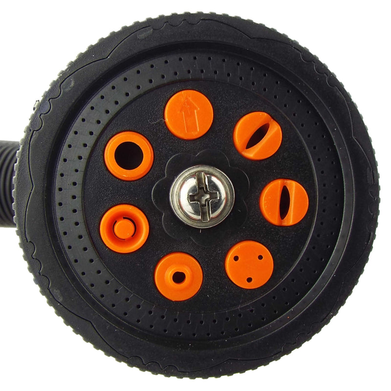 7-Function Garden Hose Sprayer (Black/Orange Zebra)