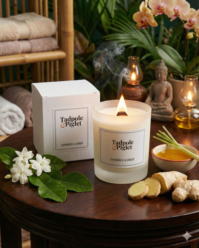 Lemongrass & Ginger Scented Candle