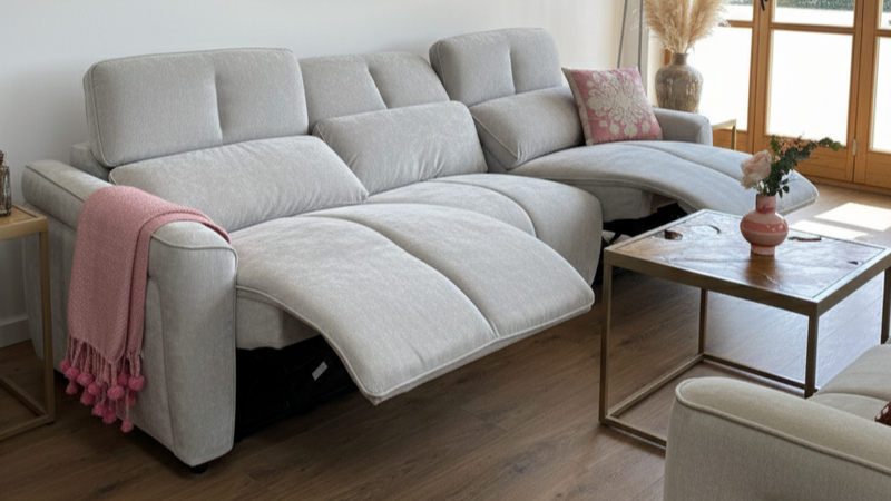 Luxurious Soho Electric Reclining 3-Seater Sofa in  Fabric