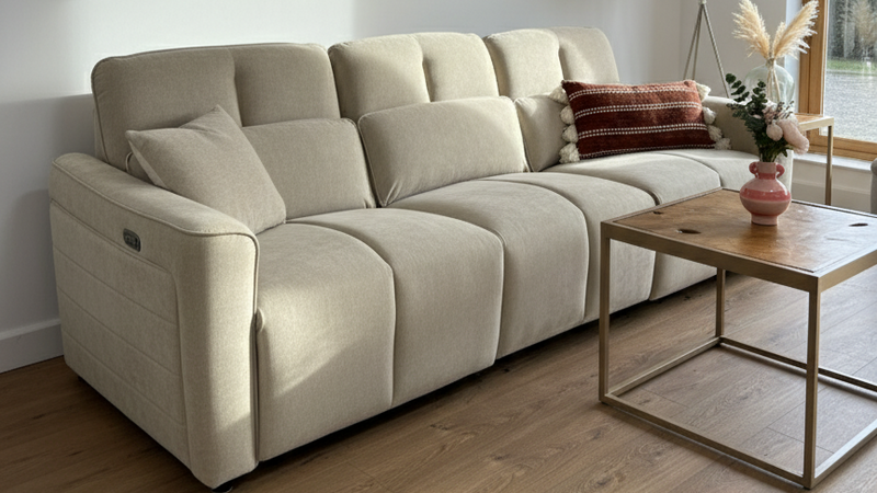 Luxurious Soho Electric Reclining 3-Seater Sofa in  Fabric
