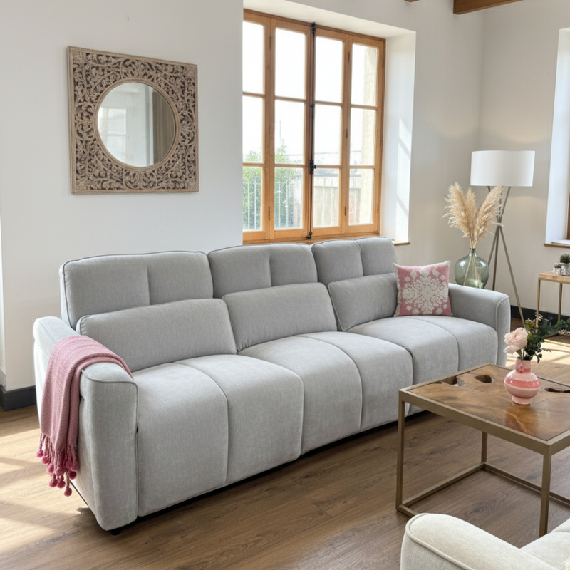 Luxurious Soho Electric Reclining 3-Seater Sofa in  Fabric