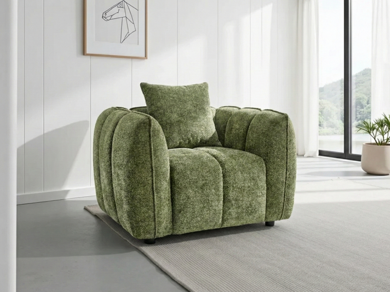 Luxurious Venice Fabric Armchair Sofa with Plush Comfort Design