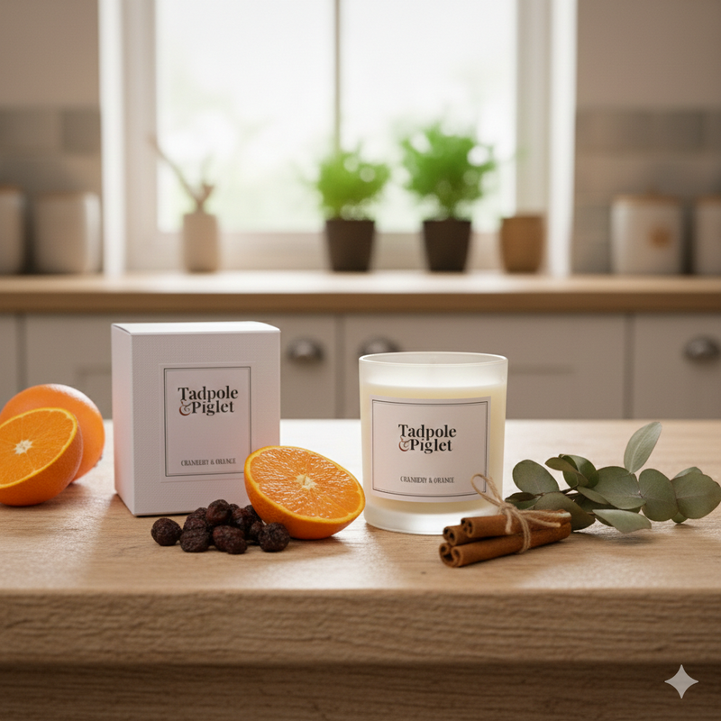 Cranberry & Orange Scented Candle