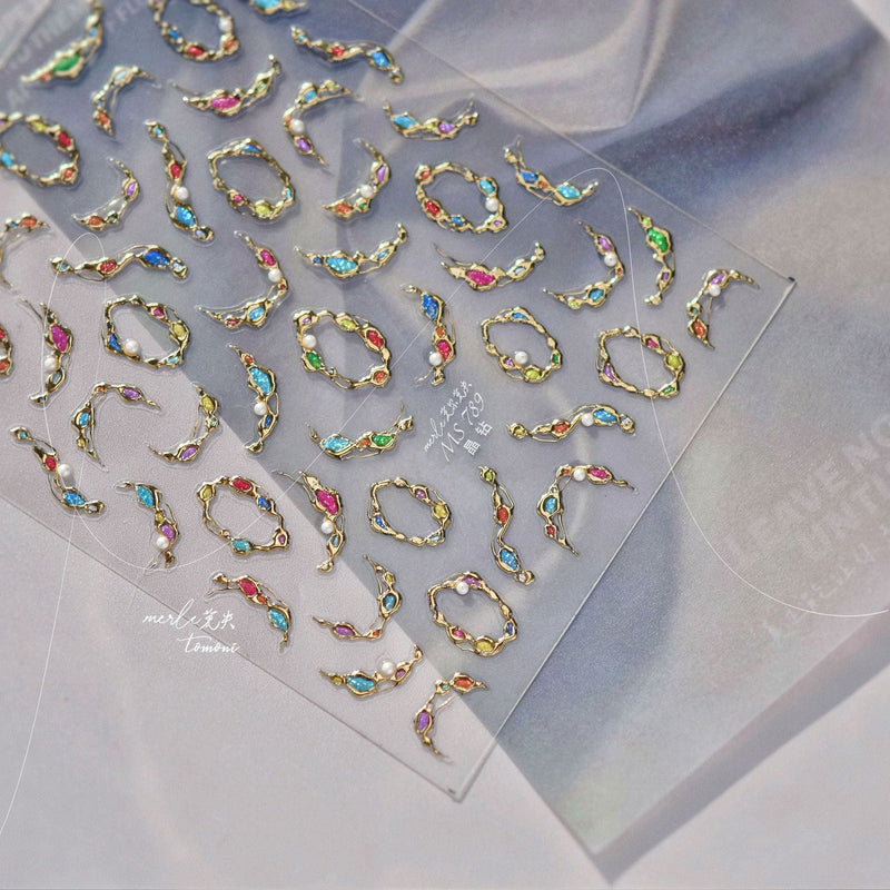 Hello Claws | Gemstone Necklace Nail Deco Sticker