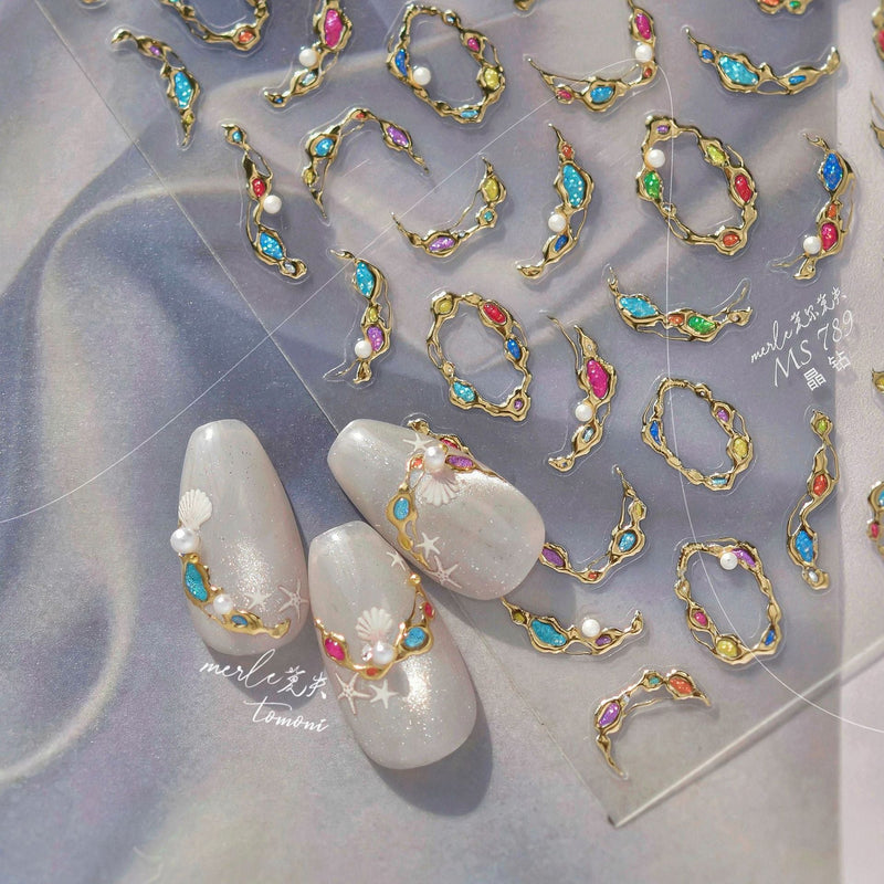 Hello Claws | Gemstone Necklace Nail Deco Sticker