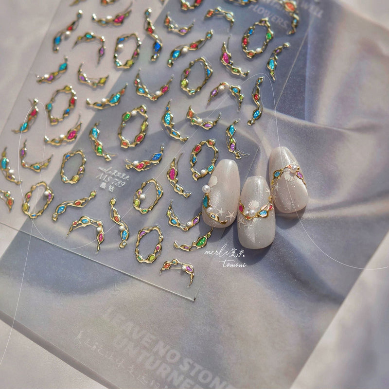 Hello Claws | Gemstone Necklace Nail Deco Sticker