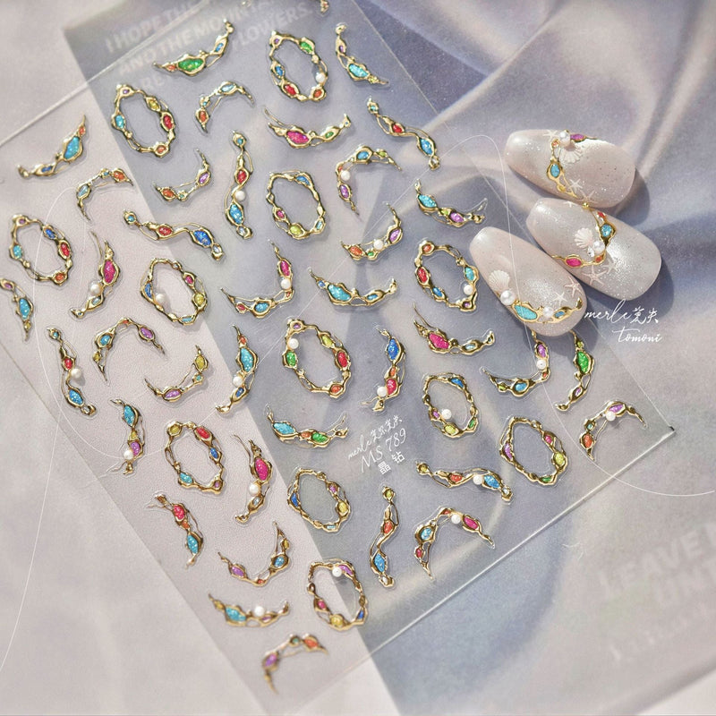 Hello Claws | Gemstone Necklace Nail Deco Sticker