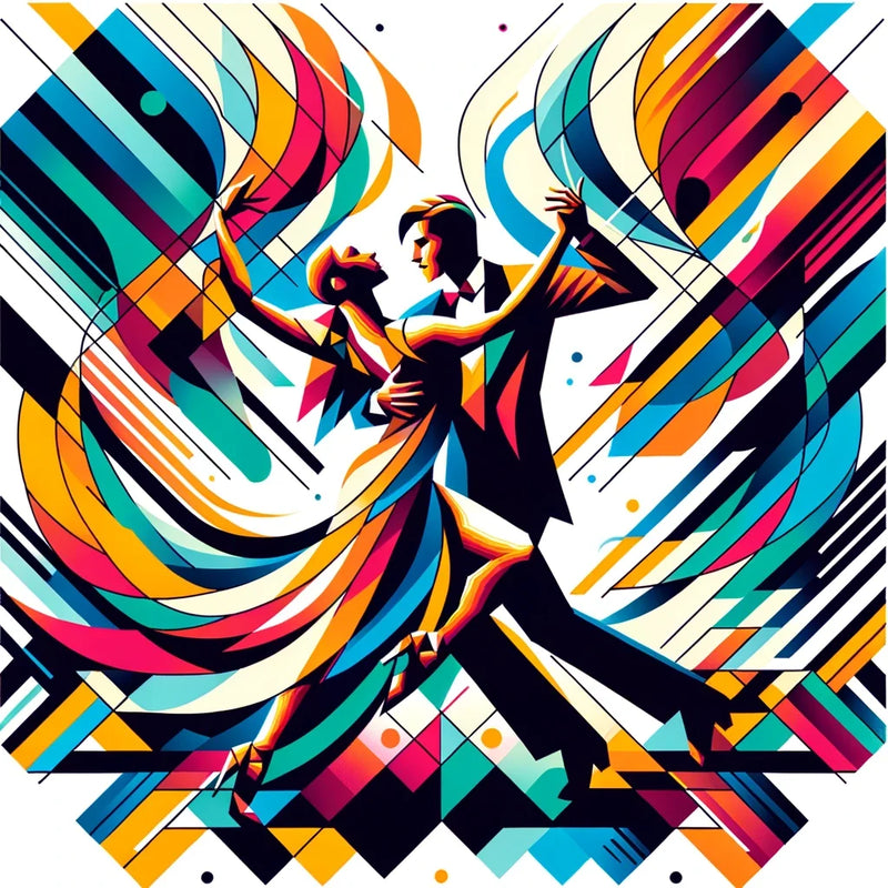 Geometric Salsa Canvas