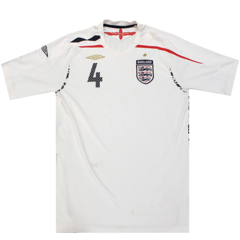 England 2008-2009 Home Shirt Steven Gerrard 4 (Excellent) L