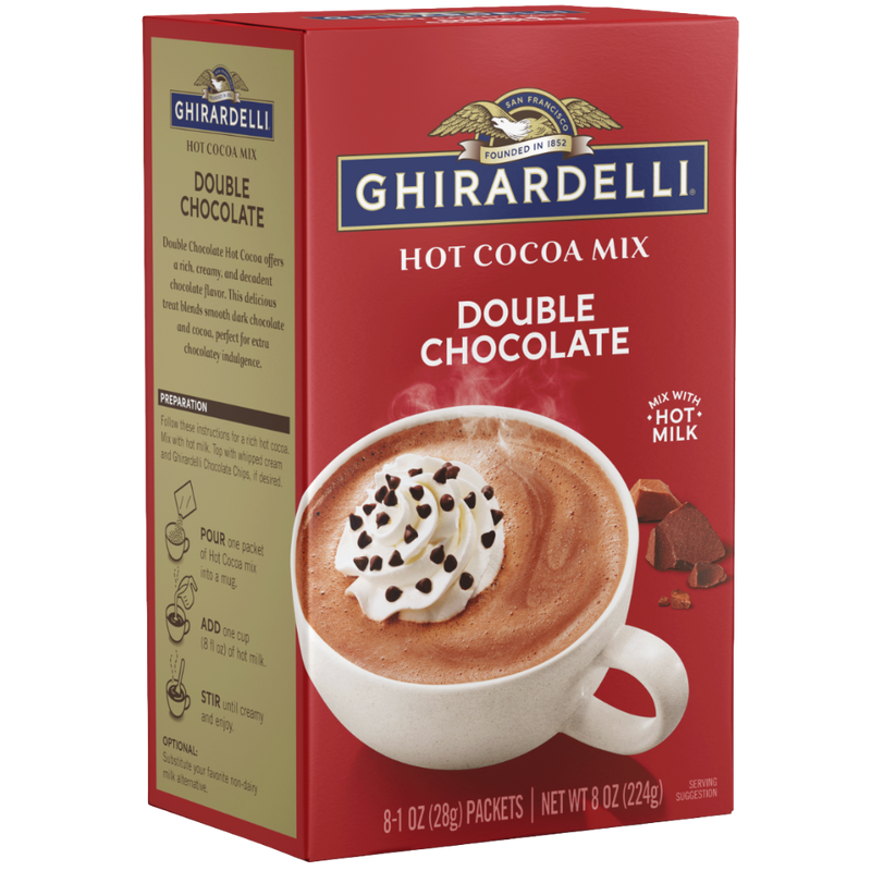 Ghirardelli | Double Chocolate Hot Cocoa Mix | 8x 1oz sachets