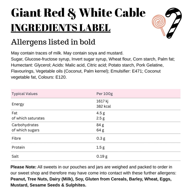 Giant Red & White Cable