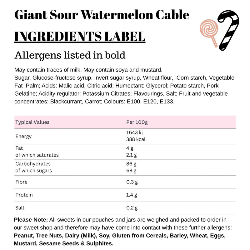 Giant Sour Watermelon Cable
