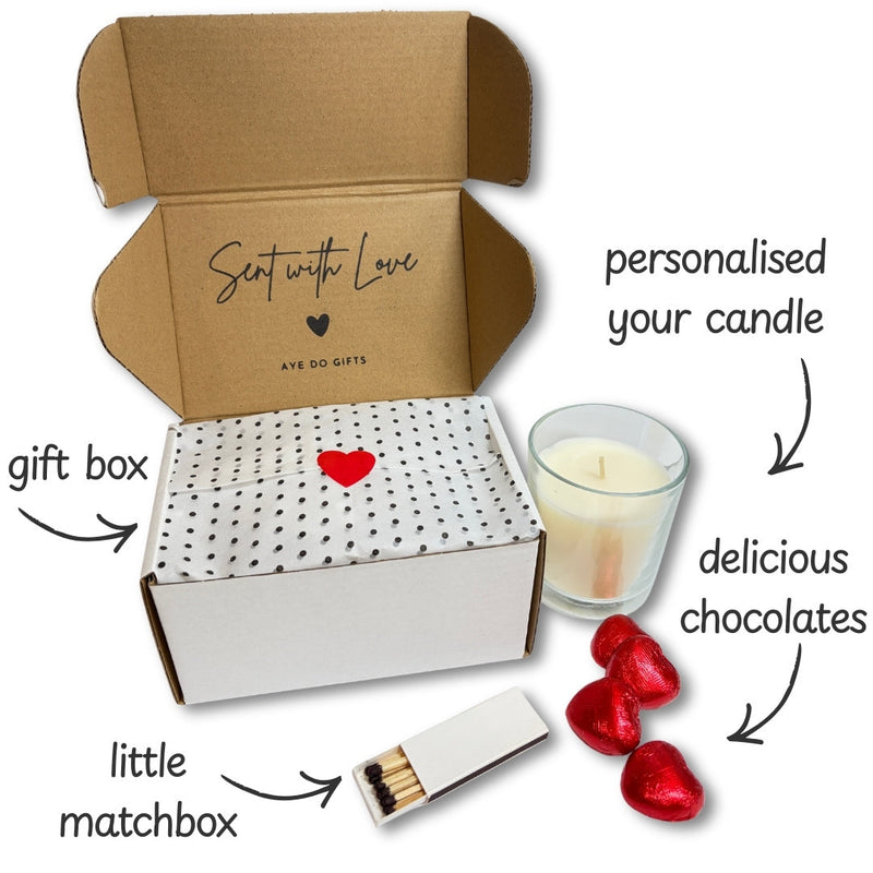 Personalised Daisy Flower Candle Gift Set | Keepsake Hamper for Friend