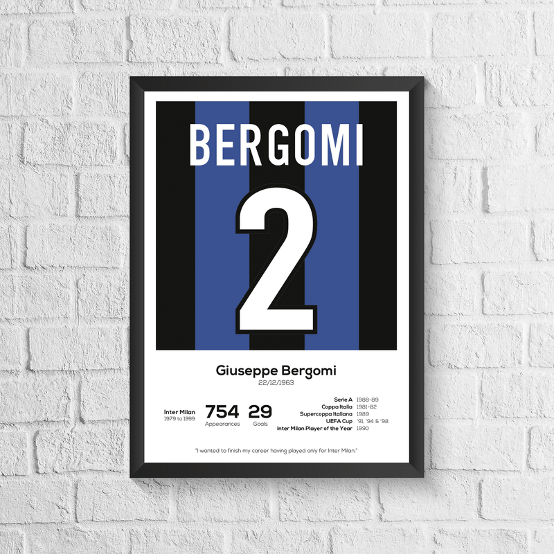 Giuseppe Bergomi Legend Stats Print