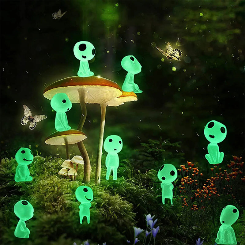 Glow in the Dark Miniature Decorations - Garden & Home Ornaments for Outdoor and Indoor Use