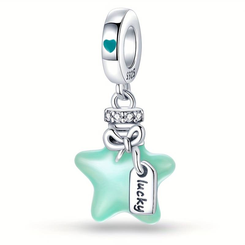 Glow In The Dark Blue Star Charm