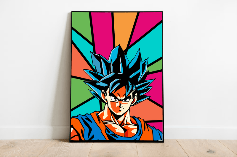 Anime Pop Art Wall Print | Energetic Warrior A3 A4 A5