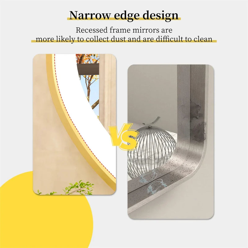Luxury Oval LED Illuminated Bathroom Mirror Gold Frame Demister Touch Control