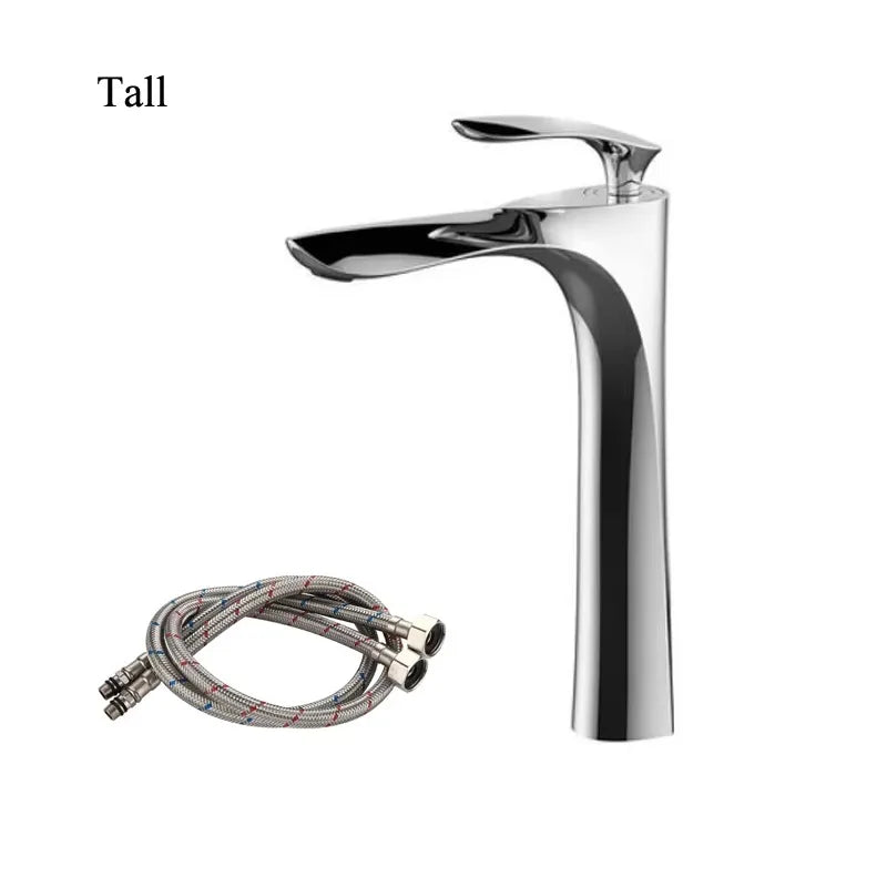 Gold/Chrome Maple Leaf Basin Faucet Tap Hot Cold Mixer Single Countertop Bathroom