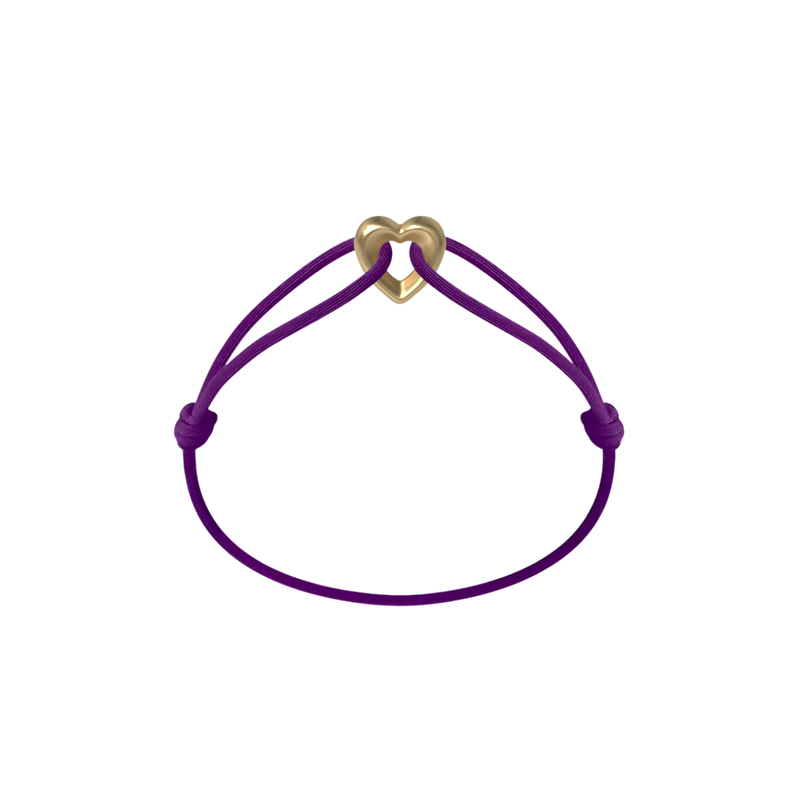 Golden Heart Cord Bracelet