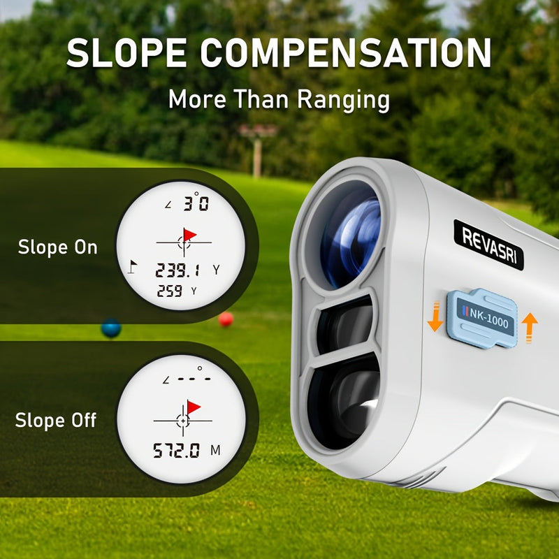 Golf Rangefinder with Slope & Flag Lock - Rechargeable Laser Distance Finder with Pin Vibration & Tournament Legal Slope Switch
