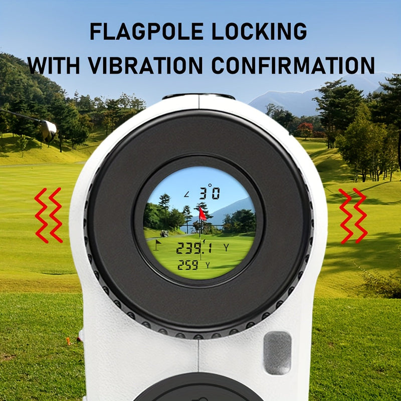 Golf Rangefinder with Slope & Flag Lock - Rechargeable Laser Distance Finder with Pin Vibration & Tournament Legal Slope Switch