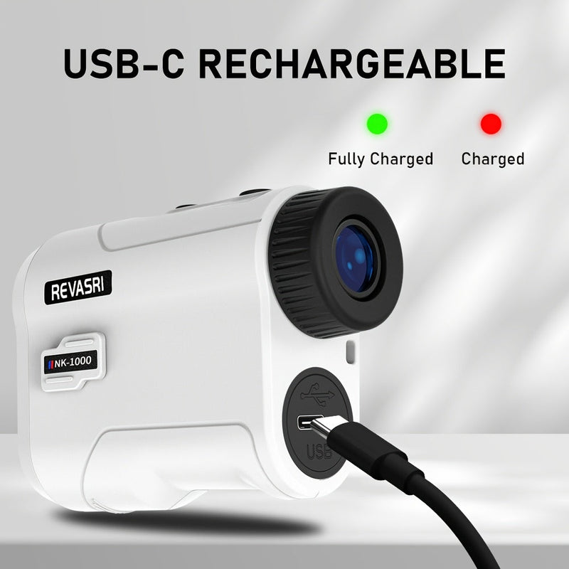 Golf Rangefinder with Slope & Flag Lock - Rechargeable Laser Distance Finder with Pin Vibration & Tournament Legal Slope Switch