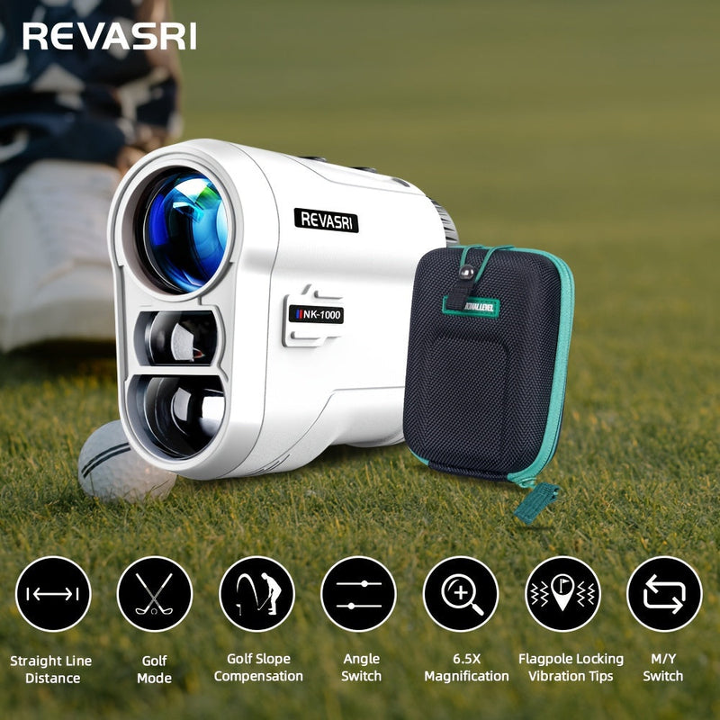 Golf Rangefinder with Slope & Flag Lock - Rechargeable Laser Distance Finder with Pin Vibration & Tournament Legal Slope Switch