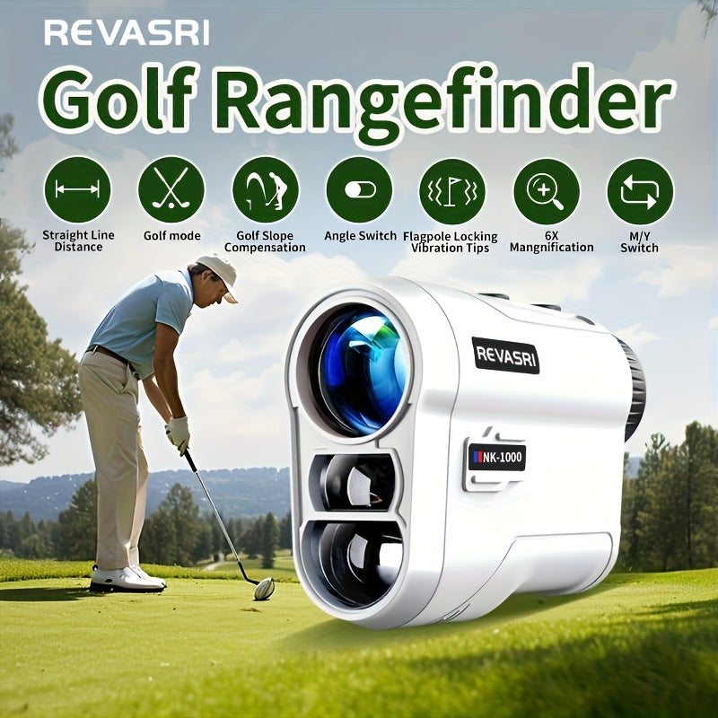 Golf Rangefinder with Slope & Flag Lock - Rechargeable Laser Distance Finder with Pin Vibration & Tournament Legal Slope Switch