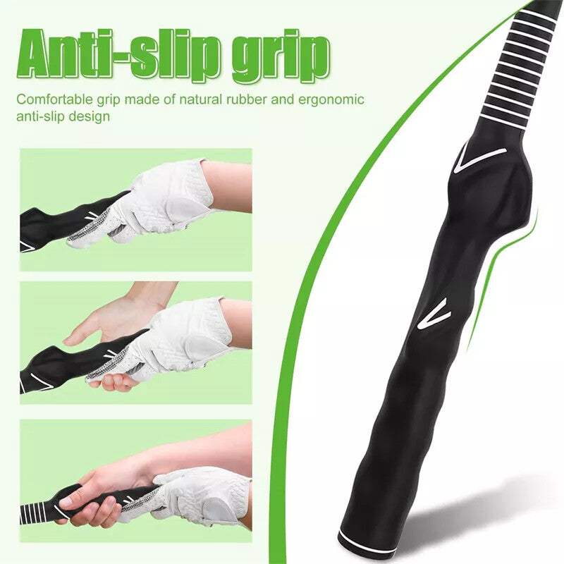 Retractable Golf Swing Trainer Speed Tempo Grip Training Aid Grip Club Whip