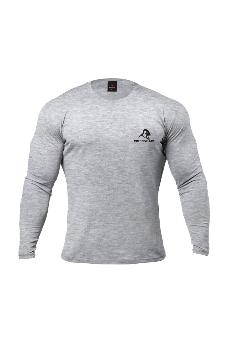 XAPE Graffiti Long Sleeve Tee - Sports Grey