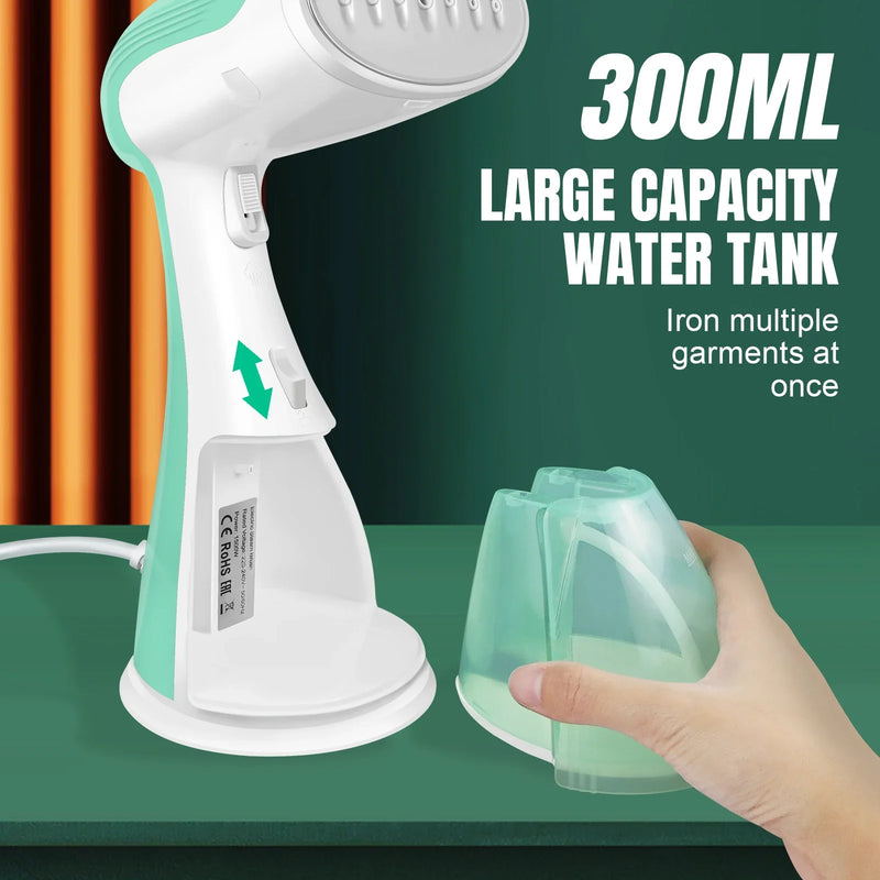 Portable Garment Steamer - Fast Heat-Up Handheld Fabric Steaming Iron