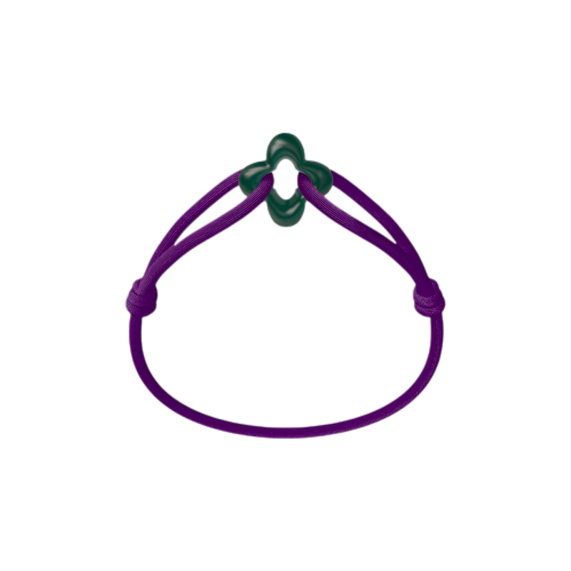 Green Clover Cord Bracelet