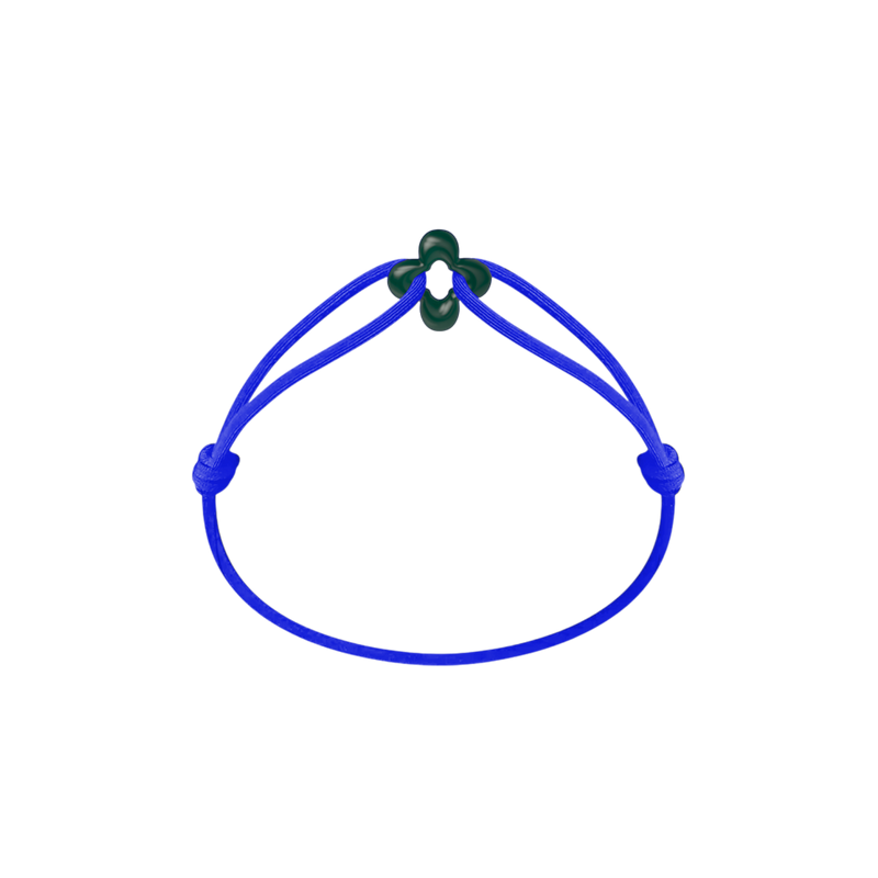Mini Green Clover Cord Bracelet