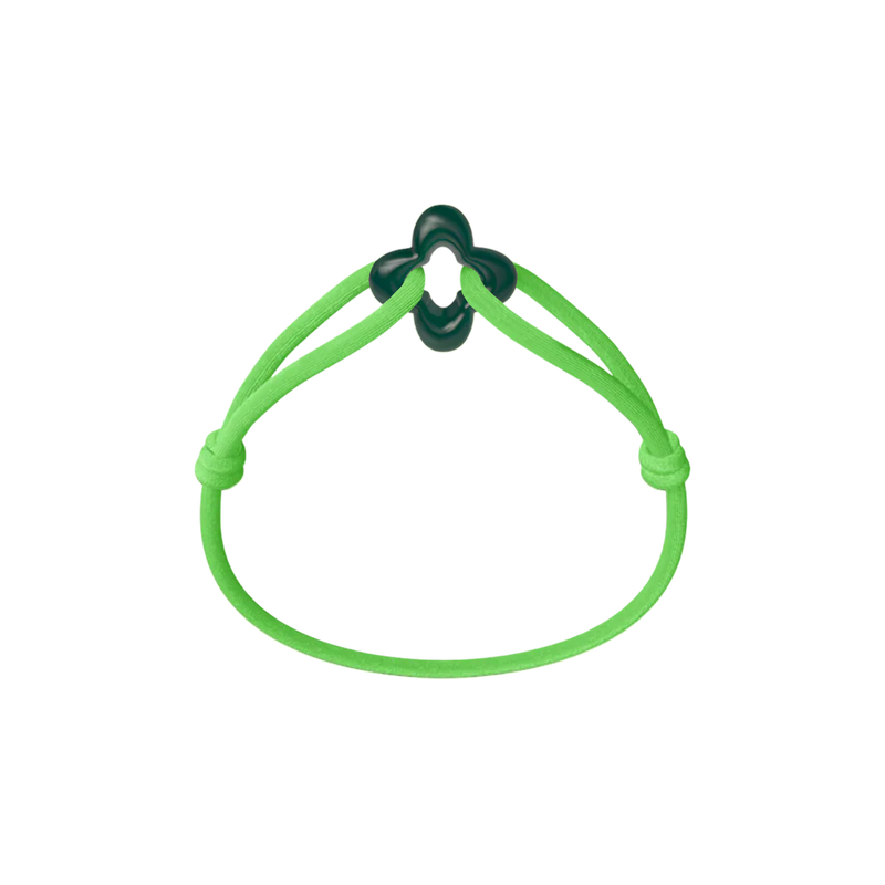 Green Clover Cord Bracelet