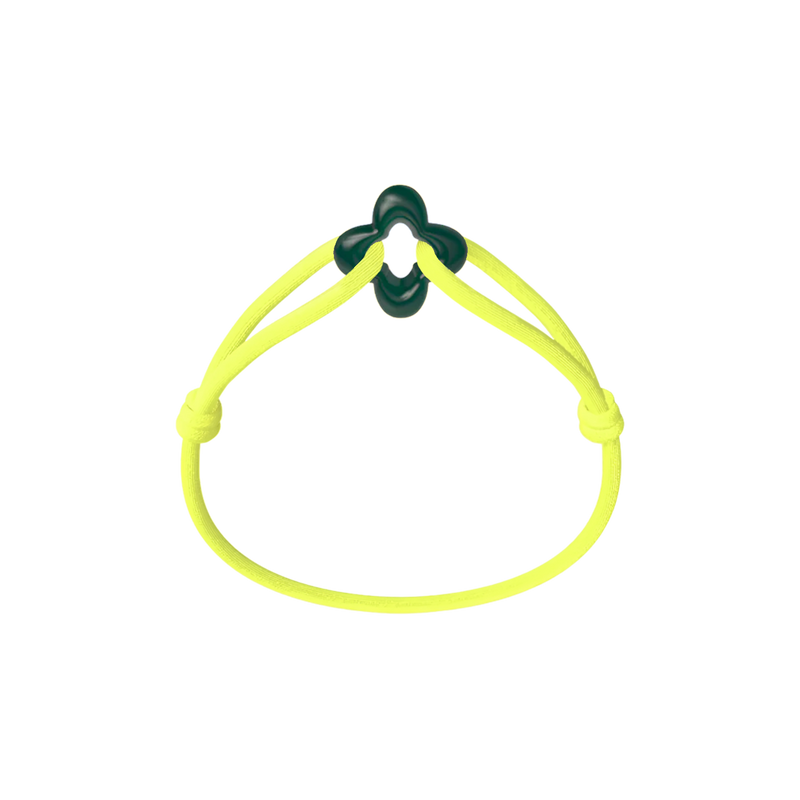 Green Clover Cord Bracelet