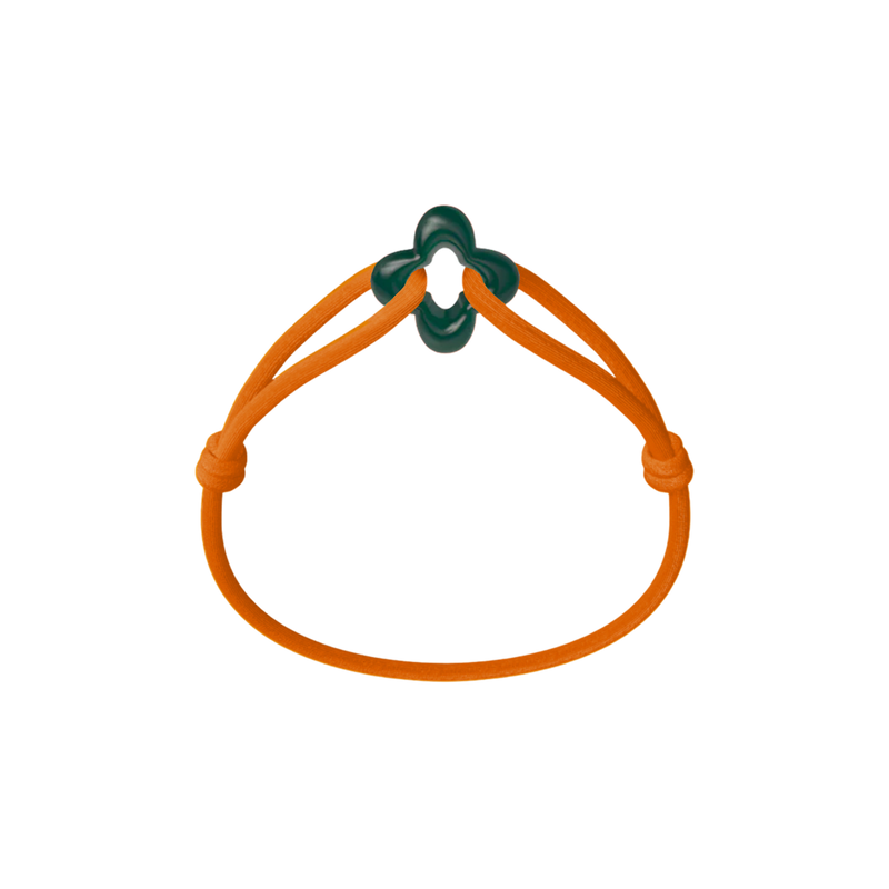Green Clover Cord Bracelet