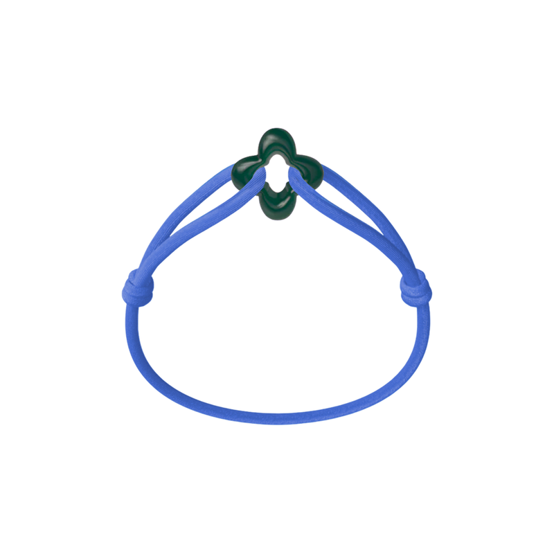 Green Clover Cord Bracelet