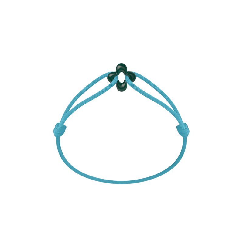 Mini Green Clover Cord Bracelet