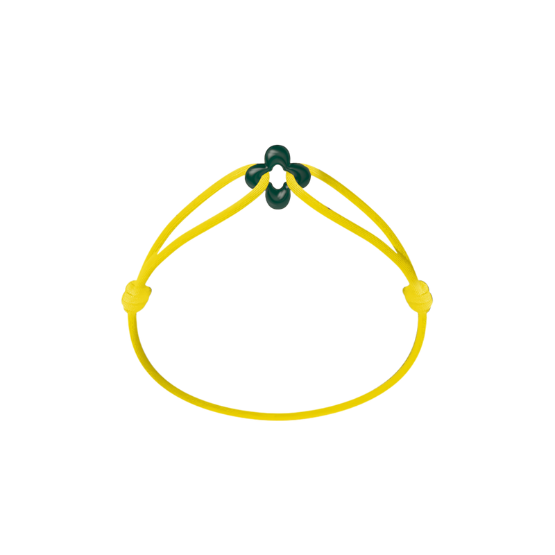 Mini Green Clover Cord Bracelet