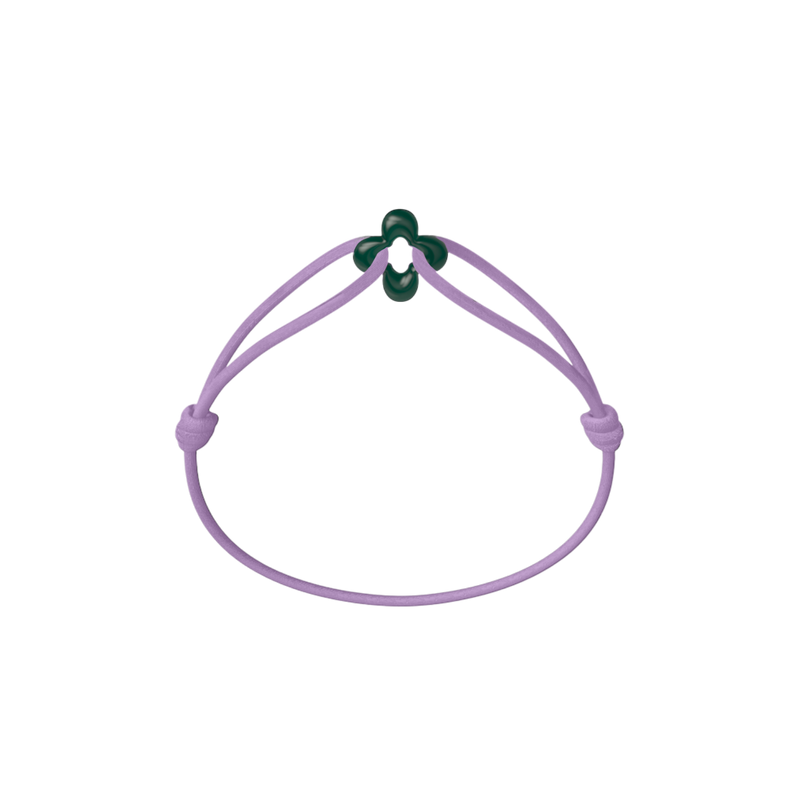 Mini Green Clover Cord Bracelet