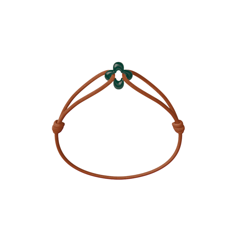 Mini Green Clover Cord Bracelet