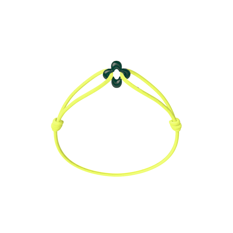 Mini Green Clover Cord Bracelet