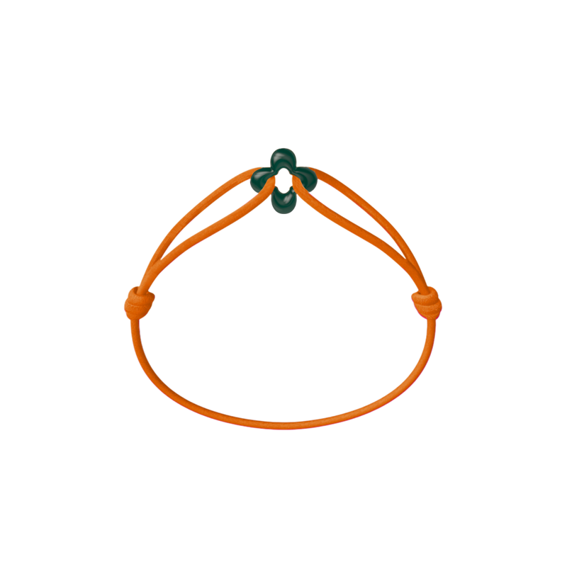 Mini Green Clover Cord Bracelet