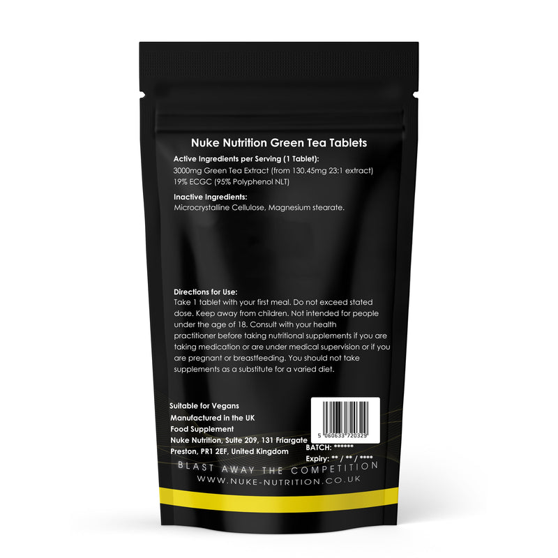 Green Tea Tablets Herbal Weight Loss & Fat Burner 3000mg with EGCG - Strong Natural Herbal Extract