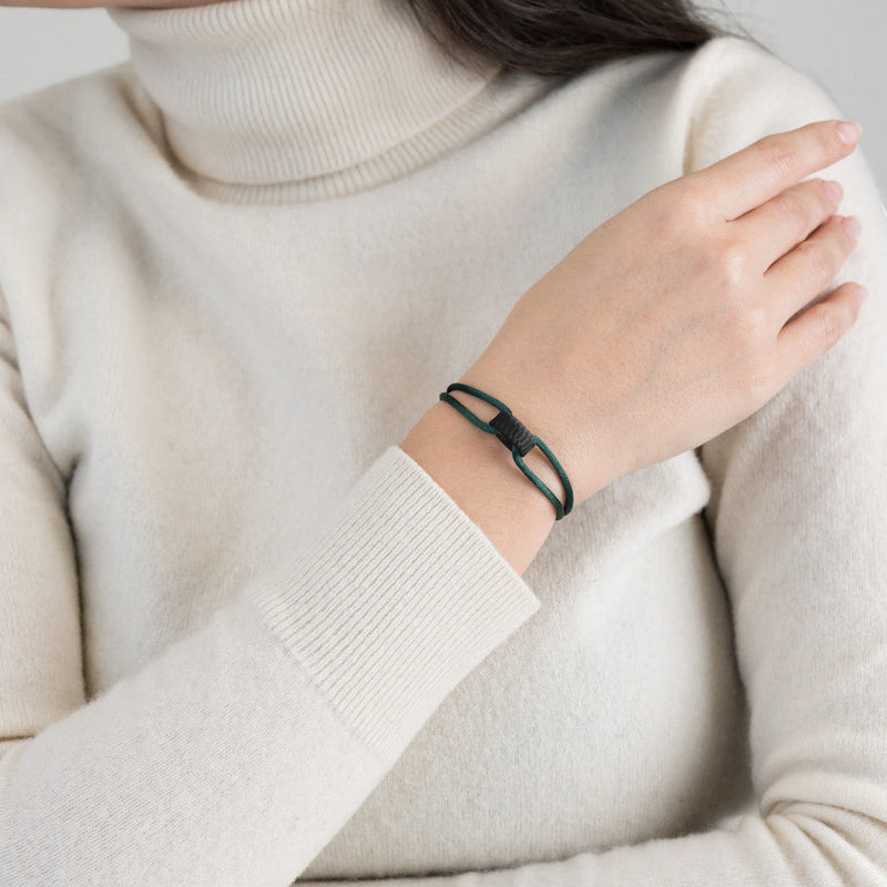Carbon Regent Cord Bracelet